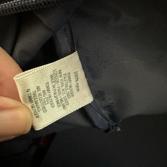 Tommy Hilfiger Vintage Y2k Shoulder Messenger Bag Navy Blue Red Buckles - Picture 8 of 9